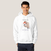 crypto munt bewerkbare quote hoodie (Voorkant volledig)