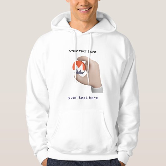 crypto munt bewerkbare quote hoodie (Voorkant)