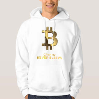 Crypto Never Sleeps Bitcoin Hoodie
