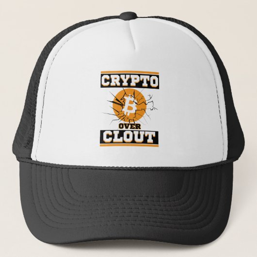 Crypto Over Clout™ Kroon de Munt Niet de Camera Trucker Pet (Voorkant)