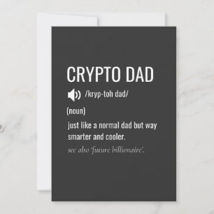 Crypto Papa Definitie Bitcoin HODL Vaderdag Feestdagenkaart