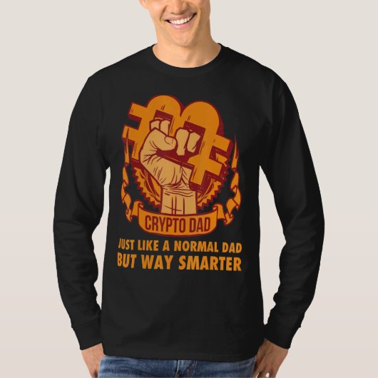 Crypto papa net als een normale pa Cryptocurrency T-shirt (Voorkant)