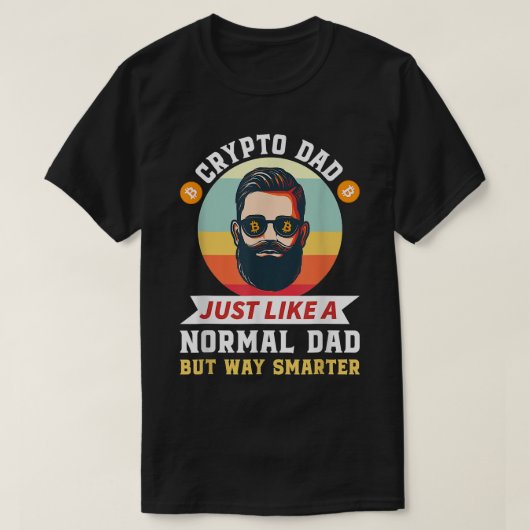 Crypto papa net als een normale pa Cryptocurrency T-shirt (Design voorkant)