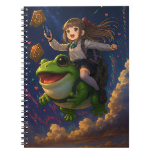 Crypto Pepecoin Waifu Anime Notitieboek