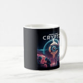 Crypto Planet Black Koffiemok (Voorkant rechts)