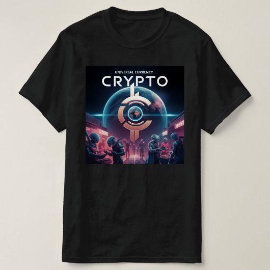 Crypto Planet Black T-shirt (Design voorkant)