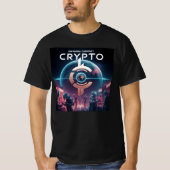 Crypto Planet Black T-shirt (Voorkant)