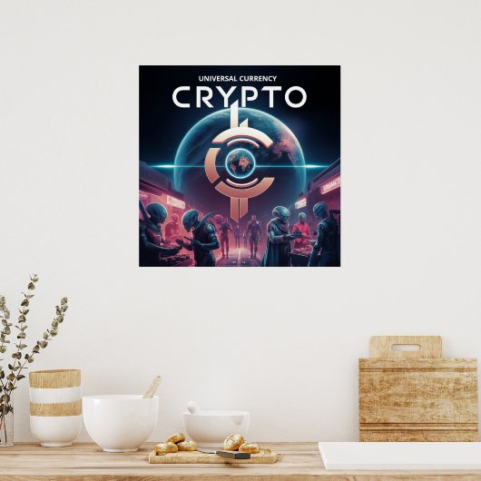 Crypto Planet Poster (Keuken)