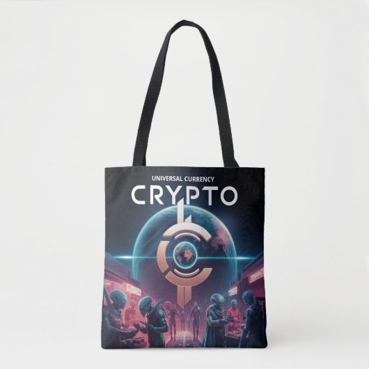 Crypto Planet Tote Bag (Voorkant)