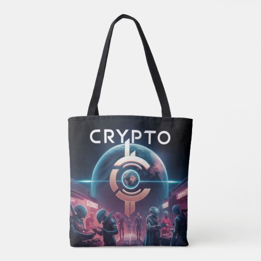 Crypto Planet Tote Bag (Achterkant)