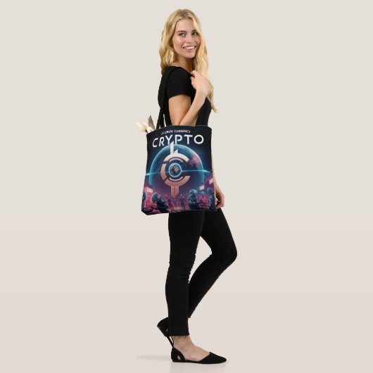 Crypto Planet Tote Bag (Op model)