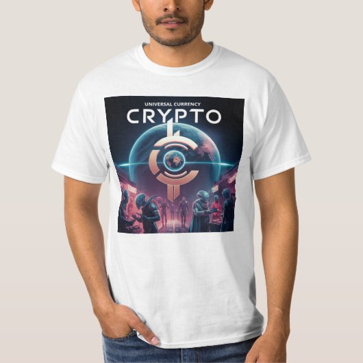 Crypto Planet White T-shirt (Voorkant)