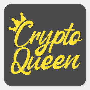 Crypto Queen Bitcoin Vierkante Sticker