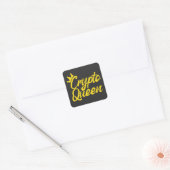 Crypto Queen Bitcoin Vierkante Sticker (Envelop)