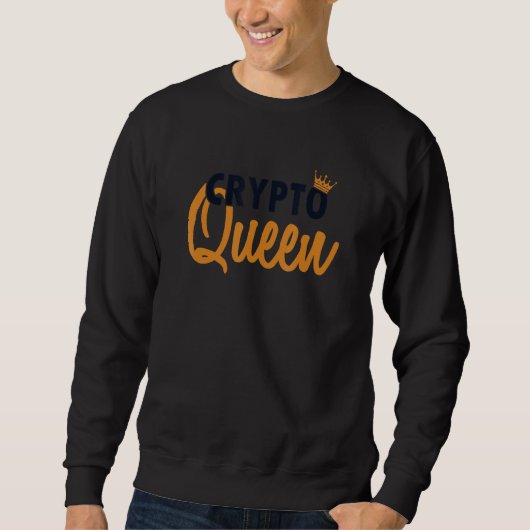 Crypto Queen Blockchains Crypto Cryptocurrency Bit Trui (Voorkant)