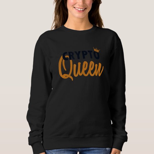 Crypto Queen Blockchains Crypto Cryptocurrency Bit Trui (Voorkant)