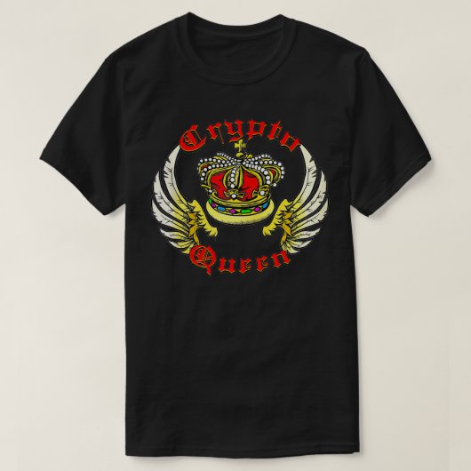 Crypto Queen Cryptocurrency Money Block Stoc T-shirt (Design voorkant)