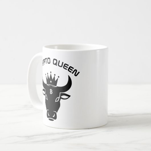 Crypto Queen gepersonaliseerd Koffiemok (Voorkant links)