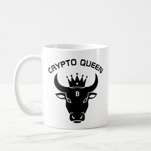 Crypto Queen gepersonaliseerd Koffiemok (Links)