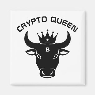 Crypto Queen gepersonaliseerd wit Magneet