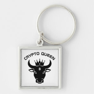 Crypto Queen gepersonaliseerd wit Sleutelhanger