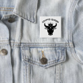 Crypto Queen gepersonaliseerd wit Vierkante Button 5,1 Cm (In situ)