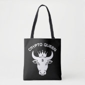 Crypto Queen gepersonaliseerd zwart Tote Bag (Voorkant)