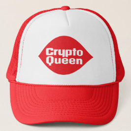 Crypto Queen Parody Afbeelding T-Shirt Trucker Hat Pet