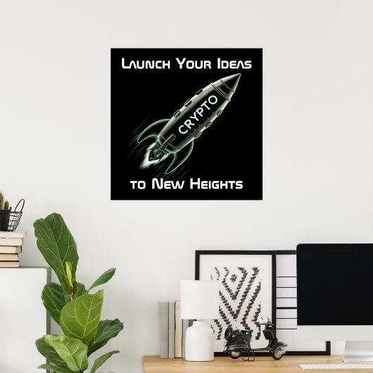 Crypto-raket Poster (Thuiskantoor)
