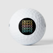 Crypto Retro belettering ontwerp voor cryptogeld Golfballen (Voorkant)