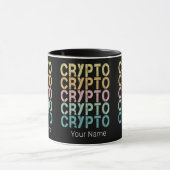 Crypto Retro belettering ontwerp voor cryptogeld Mok (Midden)
