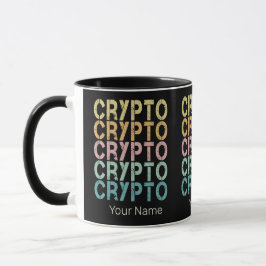 Crypto Retro belettering ontwerp voor cryptogeld Mok