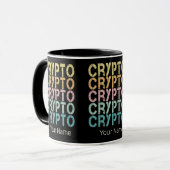 Crypto Retro belettering ontwerp voor cryptogeld Mok (Voorkant links)