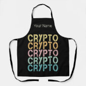 Crypto Retro belettering ontwerp voor cryptogeld Schort (Voorkant)
