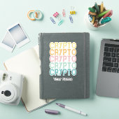 Crypto Retro belettering ontwerp voor cryptogeld Sticker (iPad Cover)