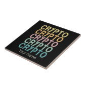 Crypto Retro belettering ontwerp voor cryptogeld Tegeltje (Zijkant)