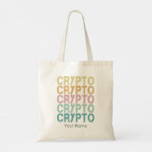 Crypto Retro belettering ontwerp voor cryptogeld Tote Bag (Achterkant)