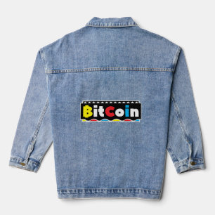 Crypto Revolution: Bold Statement T-shirt voor Dig Denim Jacket