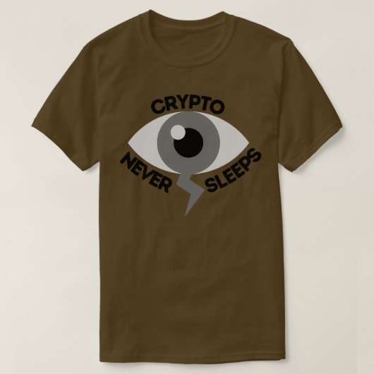 Crypto slaapt nooit 1 t-shirt (Design voorkant)