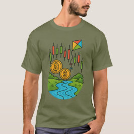 Crypto Stocks Trading Flowing river T-shirt