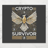 Crypto Survivor Sparkling Wijnetiket (Enkel label)