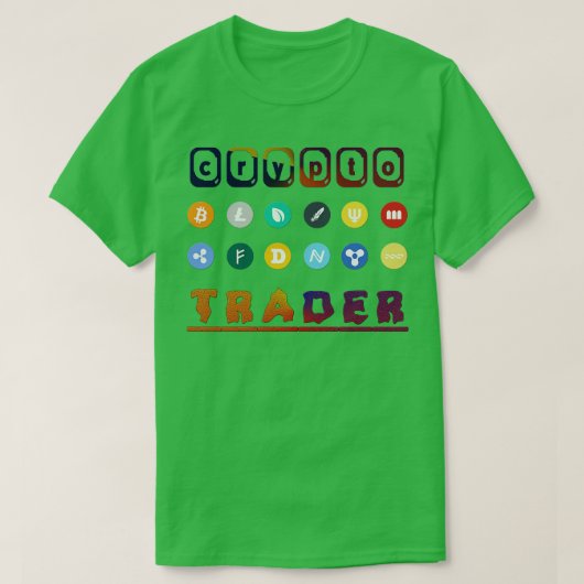 Crypto Trader Bitcoin Cryptocurrency Blockchain T-shirt (Design voorkant)