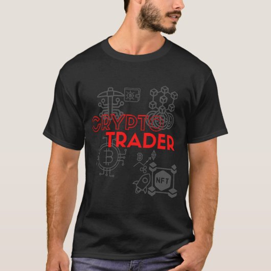 Crypto Trader for Investor NFT Cryptocurrency T-shirt (Voorkant)