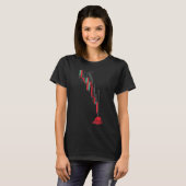 Crypto Trading Hodl Red Stock Chart T-shirt (Voorkant volledig)