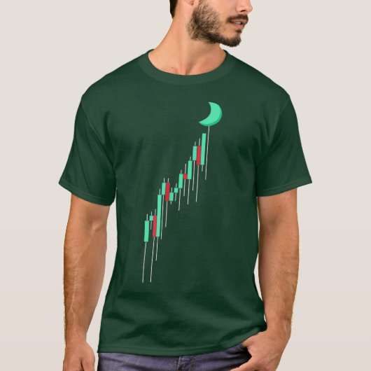 Crypto Trading Hodl Stock Chart to Moon T-shirt (Voorkant)