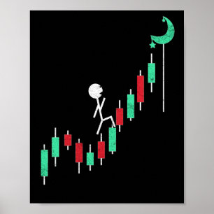 Crypto Trading Hodl Stock Chart To The Moon Poster
