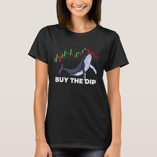 Crypto Trading koopt de DIP stock Chart Whale Inve T-shirt (Voorkant)