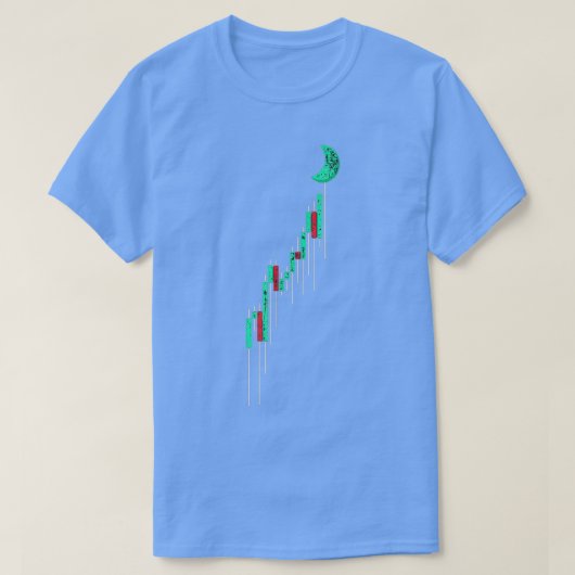 Crypto Trading stock Chart to the Moon Pul T-shirt (Design voorkant)
