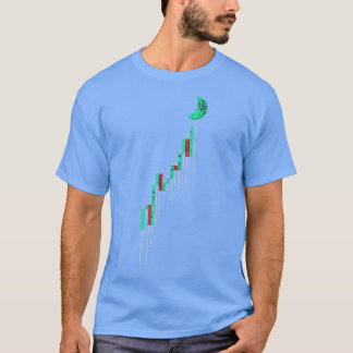 Crypto Trading stock Chart to the Moon Pul T-shirt