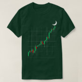 Crypto trading to the Moon Candlesticks T-shirt (Design voorkant)